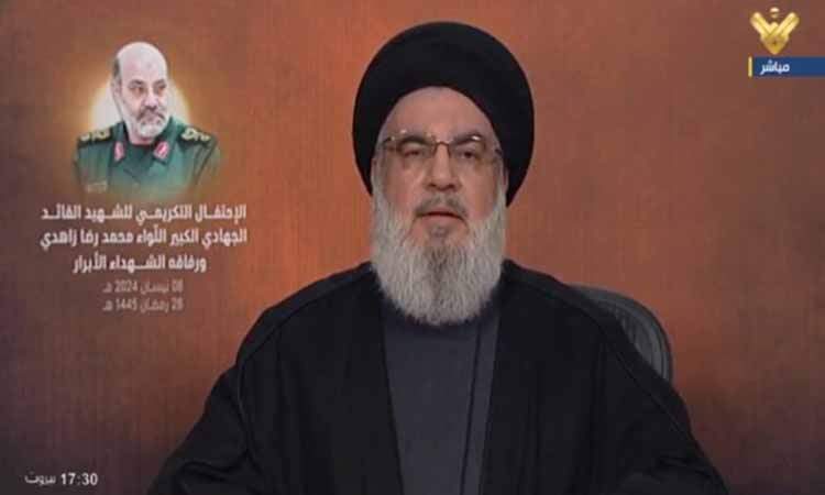 نصرالله: پاسخ ایران به اسرائیل حق مشروع است