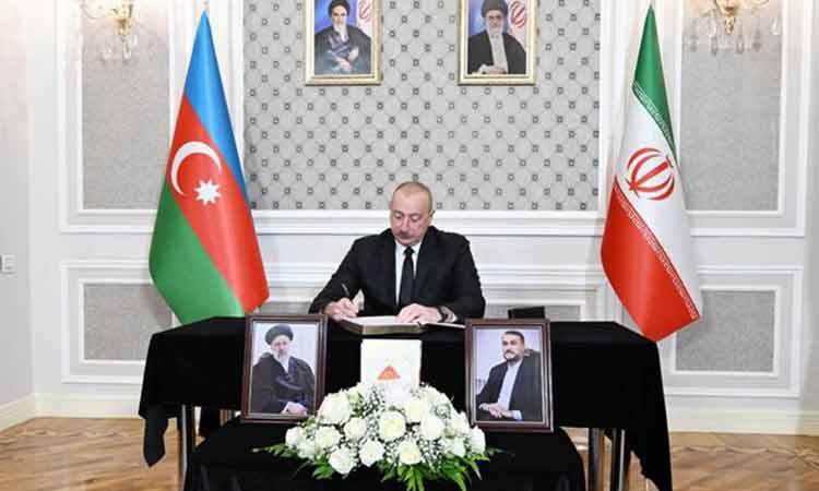 حضور علی‌اف در سفارت ایران در باکو