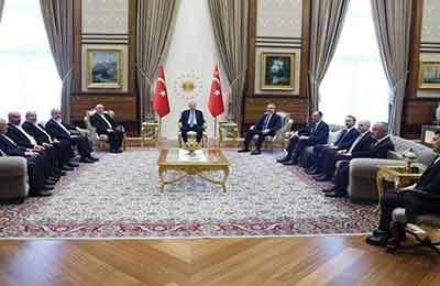 دیدار هیات عالی رتبه حماس با اردوغان در آنکارا