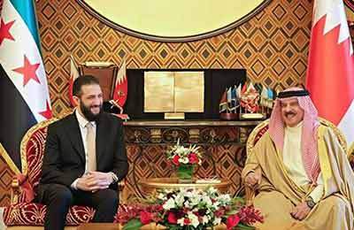 دیدار الجولانی با پادشاه بحرین در منامه