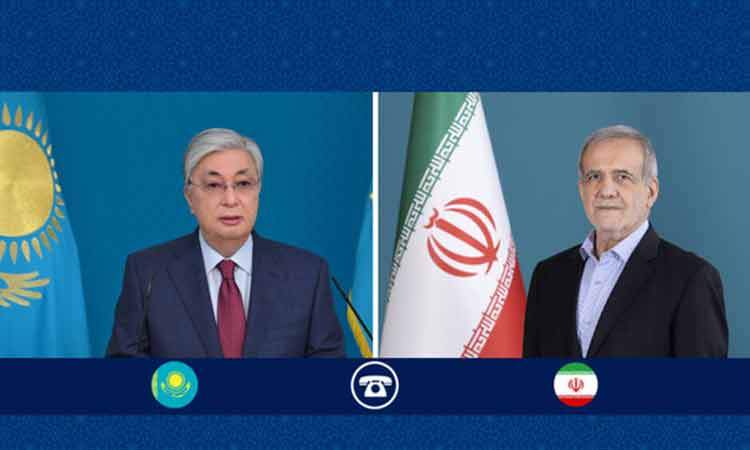 گفت‌وگوی تلفنی عیدانه روسای جمهور ایران و قزاقستان
