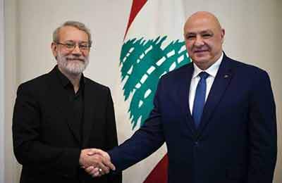 لاریجانی با رئیس‌جمهور لبنان دیدار کرد