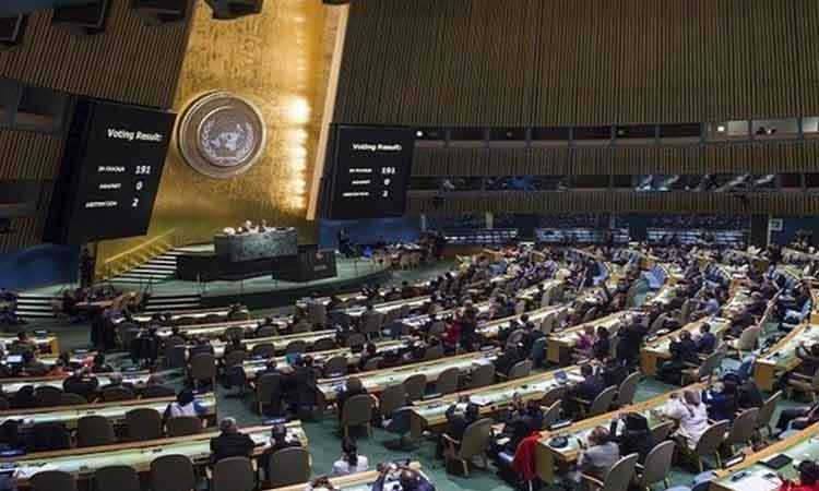 تصویب پیش‌نویس قطعنامه‌ مجمع عمومی سازمان ملل درباره تشکیل کشور فلسطین